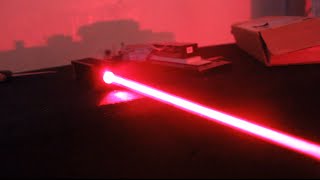 Thick Beam 5W Red Laser Fun  quotLaser Cannonquot Updates [upl. by Sheff290]