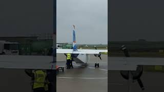 Skybus Britten Normen Islander shutdown and unloading at Lands End Airport [upl. by Elmaleh233]