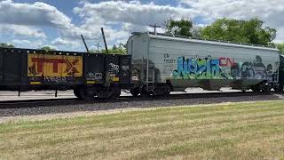 UP 8073 NB Manifest MCBIT In Isanti MN 7623 [upl. by Sihonn]