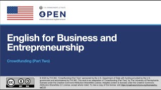 Crowdfunding  Part 2 English for Business [upl. by Leilah]