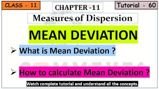 60 Mean Deviation  Meaning [upl. by Toor18]