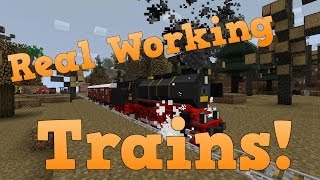 Minecraft Real Working Trains Mod [upl. by Lamrej]