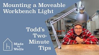 MOUNT A MOVEABLE WORKBENCH LIGHT Easily improve your workbench lighting [upl. by Deroo684]