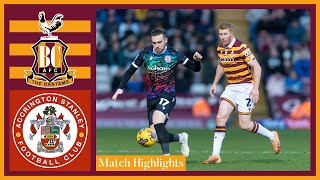 MATCH HIGHLIGHTS Bradford City v Accrington Stanley [upl. by Ynafetse]