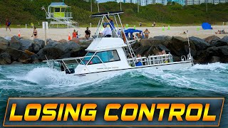 BOATS STRUGGLING AT HAULOVER INLET   HAULOVER BOATS  WAVY BOATS [upl. by Siger171]