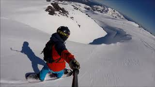 Snowboarding Nevados de Chillan Agosto 2017 [upl. by Neeluj643]