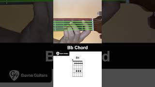 How To Play The Bb Chord On Guitar  Guvna Guitars [upl. by Hsilgne]