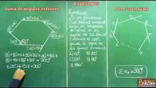 SUMA DE ANGULOS EXTERNOS EN UN POLIGONO EJERCICIO RESUELTO [upl. by Burrton]