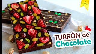 TURRÓN de CHOCOLATE 🍫 Cómo ATEMPERAR CHOCOLATE 🌲 Navidad by Marielly [upl. by Llerrot]