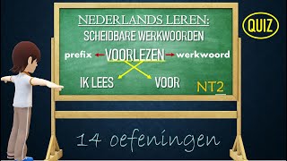 Zinnen met scheidbare werkwoorden oefenen separable verbs Nederlands leren NT2 A2B1 [upl. by Emmons]