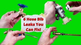 Straight to the Point Quickly Fix These 6 Hose Bib Leaks Yourself 6 Repairs in 10 minutes [upl. by Alit26]