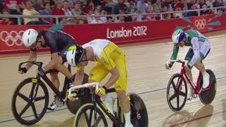 Mens Omnium  30km Points Race  London 2012 Olympics [upl. by Ahidam]