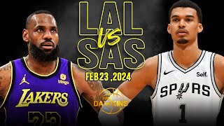 Los Angeles Lakers vs San Antonio Spurs Full Game Highlights  February 23 2024  FreeDawkins [upl. by Hasseman]