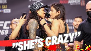 Amanda Nunes EVISCERATES Julianna Peña quotShes Crazyquot [upl. by Dlarrej]