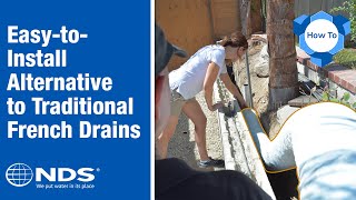 How to Install the EZ Drain™ French Drain  NDS Yard Drainage Systems [upl. by Norehc]