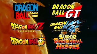 ALL DRAGON BALL OPENINGS AND VERSIONS Classic Z GT Kai Super Heroes [upl. by Riker]