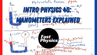 Manometers Explained with Example Problem  Intro Physics 40 [upl. by Akeret]