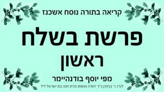 פרשת בשלח  ראשון  נוסח אשכנז [upl. by Nallac]