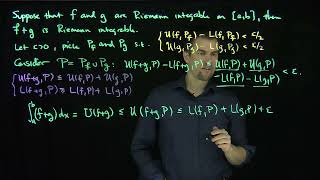 The Sum of Riemann Integrable Functions is Riemann Integrable [upl. by O'Neil547]