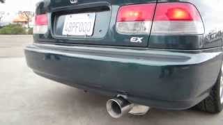 SRS Honda Civic 9200 24DR EX catback exhaust system TYPE RE [upl. by Demetris814]