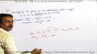 Calculation of Mean deviation  Statistics  Mathematics  Mathur Sir Classes [upl. by Aglo]