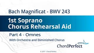 Bachs Magnificat Part 4  Omnes  1st Soprano Chorus Rehearsal Aid [upl. by Schapira973]