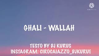 Ghali  Wallah Testo amp Lyrics Video [upl. by Trahurn]