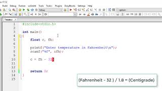 Convert Celsius to Fahrenheit  C Programming Example [upl. by Gerbold]