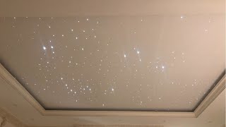 Stretch ceiling with stars how to install basic option [upl. by Nnaytsirk629]