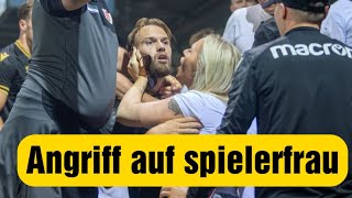 CottbusProfi Niko Bretschneider m muss nach dem Angriff auf seine Frau von Mitspielern Cottbus [upl. by Eudoca932]