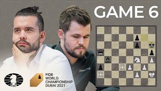 FIDE World Chess Championship Game 6  Carlsen vs Nepo [upl. by Susumu]