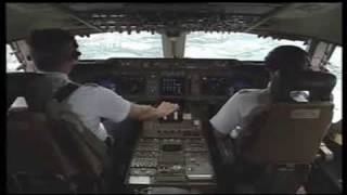 Boeing 747 Cockpit View Landing Kai Tak Hong Kong Lufthansa [upl. by Niwroc]