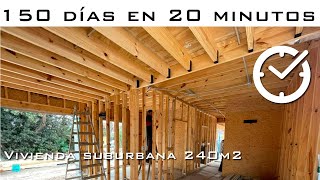 Construcción completa de una vivienda de madera Resumen del proceso constructivo [upl. by Averir]