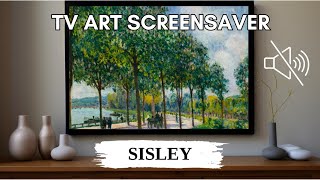 Art TV Screensaver  Alfred Sisley  Relaxing Art Slideshow  3 Hours No Sound [upl. by Ayeki]