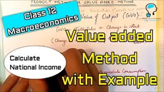 Class 12 Macroeconomics Value Added Method National Income Accounting [upl. by Nus]