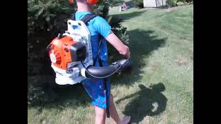 Quick Review Stihl BR200 In Action GoPro Footage [upl. by Alwyn]