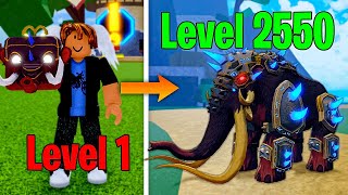 Noob To MAX LEVEL Mammoth in Blox Fruits FULL MOVIE [upl. by Aenneea668]