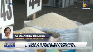 Presyo ti bagas manamnama a lumaka inton Enero 2025 – DA [upl. by Aerdna895]