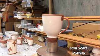 Sam Scott Brushwork Over Glaze Decoration Fast [upl. by Hackett]