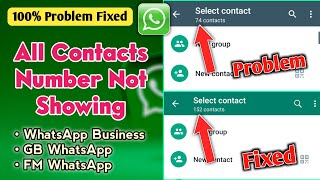 Whatsapp All Contacts Not Showing  Whatsapp Not Showing Contacts Names  King TECH [upl. by Dorthy]