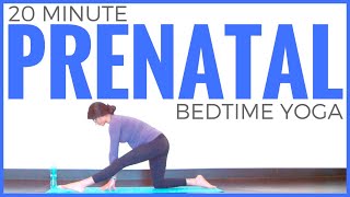 Prenatal Bedtime Yoga Routine ALL Trimesters  Sarah Beth Yoga [upl. by Annmaria185]