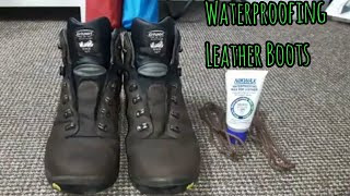 Waterproofing Leather Boots with Nikwax Grisport boot [upl. by Wickham]