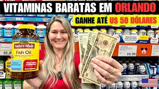 VITAMINAS que VOCÊ CONSEGUE COMPRAR com 50 DÓLARES nos EUA [upl. by Sirahs]