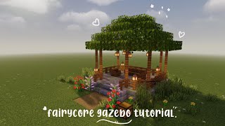 gazebo tutorial ♡  fairycore aesthetic minecraft java designs [upl. by Anayek628]