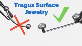 Tragus surface piercing jewelry complications and healing time [upl. by Diann]