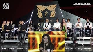 33rd SMA Seoul Music Awards idols reaction to NMIXX [upl. by Pierce]