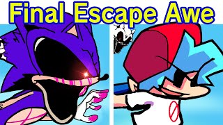 Friday Night Funkin VS SonicEXE  Final Escape Awe Remix Playable FNF ModSonic [upl. by Sillek40]