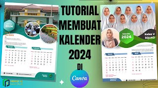 CARA MEMBUAT KALENDER 2024 DI CANVA  MEMBUAT DESAIN KALENDER 2024 DI CANVA [upl. by Laney58]