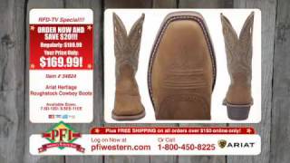 Ariat Heritage Square Toe Roughstock Cowboy Boots [upl. by Alcinia]