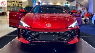 New 2025 New MG 7 Super Sport VGTi  Red Color Luxury Interior and Exterior Walkaround [upl. by Estrella]